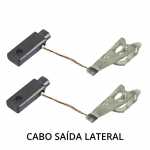 Jogo de escovas 12V 8 x 5 x 22.5 mm para alternador Delco Remy Chevrolet GM Monza (cabo saída lateral)