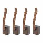 Jogo de escovas 12V 6.4 x 8 x 11 mm para motor de partida Valeo Chevrolet GM Corsa Renault Clio Volkswagen Fox Polo