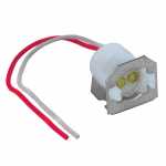 Soquete para lâmpada 2 polos com encaixe Ø 19mm com haste de fixação universal