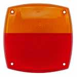 Lente bicolor lado direito/esquerdo para lanterna traseira quadrada universal