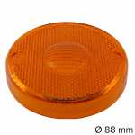 Lente para lanterna de posição âmbar com retrorrefletor Ø 88 mm Randon