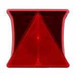 Triângulo retrorrefletor vermelho de fixação traseira universal
