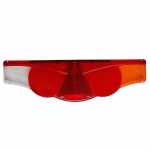 Lente para lanterna traseira lado direito com triângulo retrorrefletor universal