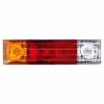 Lanterna traseira tricolor com conector com vigia lado esquerdo Agrale Ford Mercedes-Benz