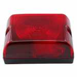 Lanterna de posição vermelha com bordas arredondadas com soquete lado esquerdo/direito universal