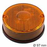 Lanterna de posição âmbar redonda lado esquerdo/direito Ø 97mm universal