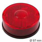 Lanterna de posição vermelha redonda lado esquerdo/direito Ø 97mm universal