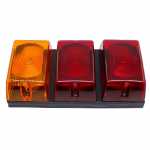 Conjunto de lanternas traseiras bicolor universal para reboque