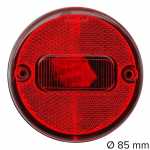 Lanterna de posição vermelha redonda com retrorrefletor lado esquerdo/direito Guerra carrocerias