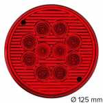 Lanterna traseira de posição vermelha redonda LED Ø 125 mm 24V lado esquerdo/direito Randon carrocerias carrocerias