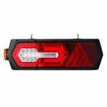 Conjunto de lanterna traseira TURN LED bivolt com lanterna lateral e fixação superior lado esquerdo universal