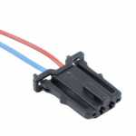 Chicote / conector 2 vias 2 terminais para módulo imobilizador (anti-furto) Volkswagen VW Gol Parati Saveiro Santana Quantum Kombi