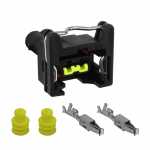 Chicote / conector desmontado 2 vias com 2 terminais power timer júnior fêmea universal