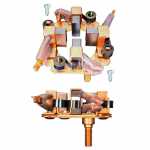 Porta-escovas 12V 10 x 25 x 23 mm para motor de partida Iskra Massey Ferguson trator - kit