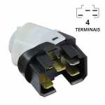 Comutador de ignição 4 terminais (pinos) Volkswagen VW Gol G2 (Bola/Bolinha) G3 G4 Parati G3 G4 Saveiro G3 G4
