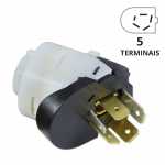 Comutador de ignição 5 terminais (pinos) Volkswagen VW Gol G1 (quadrado) Kombi Parati Passat Santana Saveiro G1 (quadrada) Quantum Voyage caminhão Delivery Worker Ford Royale Versailles (com aviso sonoro)