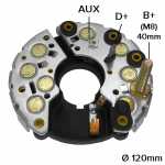 Retificador do alternador 90A Bosch N1 Fiat Tempra Tipo - ligações