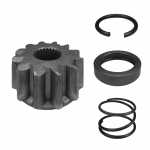 Pinhão do impulsor 12 dentes c/ kit trava Delco 38MT Case Ford Volkswagen Volvo (c/ motor Cummins) - kit