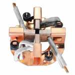 Porta-escovas 12V 10 x 25 x 23 mm para motor de partida Iskra Atlas Copco Bobcat Case John Deere Massey Ferguson Valtra